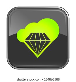 Isolated gray web icon on white background