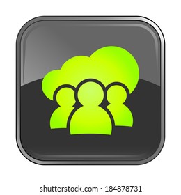 Isolated gray web icon on white background