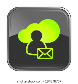 Isolated gray web icon on white background