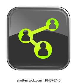 Isolated gray web icon on white background