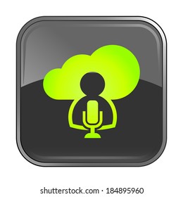 Isolated gray web icon on white background