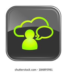 Isolated gray web icon on white background