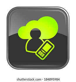 Isolated gray web icon on white background