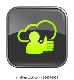 Isolated gray web icon on white background