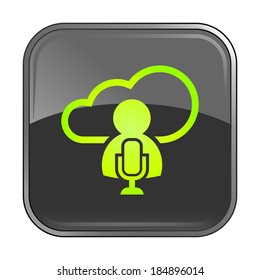 Isolated gray web icon on white background