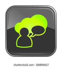 Isolated gray web icon on white background