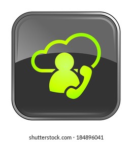 Isolated gray web icon on white background