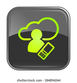 Isolated gray web icon on white background