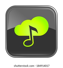 Isolated gray web icon on white background