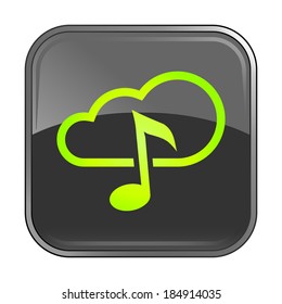 Isolated gray web icon on white background