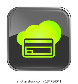 Isolated gray web icon on white background