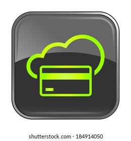 Isolated gray web icon on white background