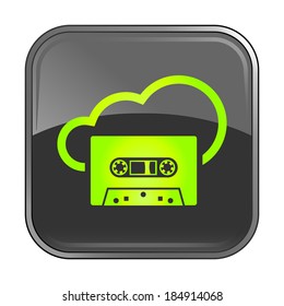 Isolated gray web icon on white background