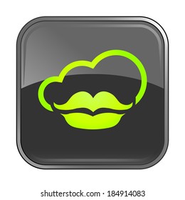 Isolated gray web icon on white background