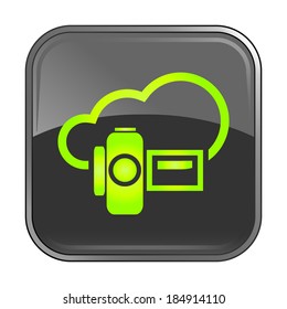 Isolated gray web icon on white background