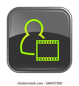Isolated gray web icon on white background
