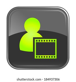 Isolated gray web icon on white background