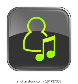 Isolated gray web icon on white background