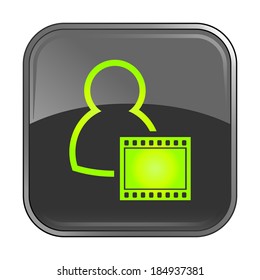 Isolated gray web icon on white background