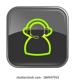 Isolated gray web icon on white background
