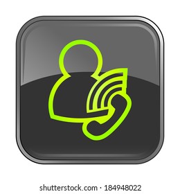 Isolated gray web icon on white background