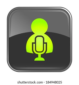 Isolated gray web icon on white background