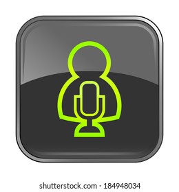 Isolated gray web icon on white background
