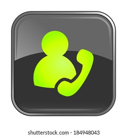 Isolated gray web icon on white background