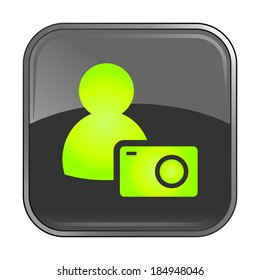 Isolated gray web icon on white background