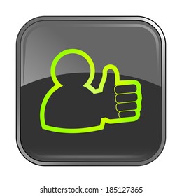 Isolated gray web icon on white background