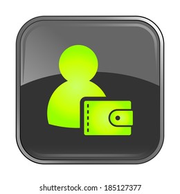 Isolated gray web icon on white background