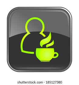 Isolated gray web icon on white background