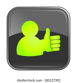 Isolated gray web icon on white background