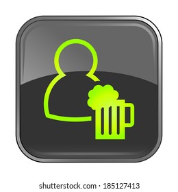 Isolated gray web icon on white background