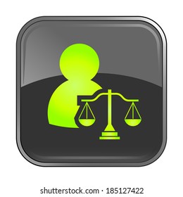 Isolated gray web icon on white background