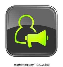 Isolated gray web icon on white background