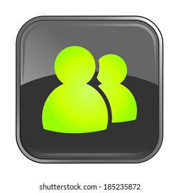 Isolated gray web icon on white background