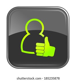 Isolated gray web icon on white background