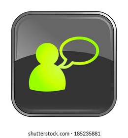 Isolated gray web icon on white background