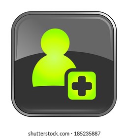 Isolated gray web icon on white background