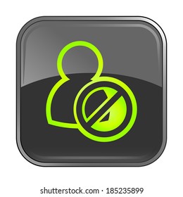 Isolated gray web icon on white background