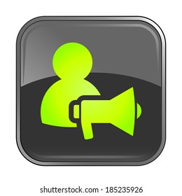 Isolated gray web icon on white background