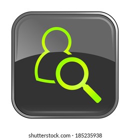 Isolated gray web icon on white background