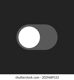Isolated Gray witch Toggle button, Set Slider in OFF. Minimalistic Icon for UI. Vector illustration
