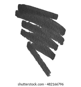 Isolated grayscale marker pen stroke scribbles, on white background. Grunge elements for your design