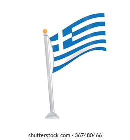 Isolated greek flag on a white background