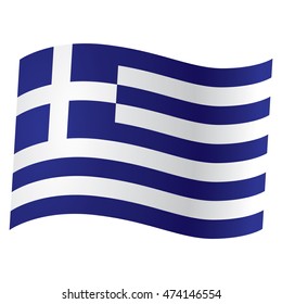 Isolated Greek flag, Vector illustration