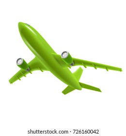 Isolated green airplane vector illustration