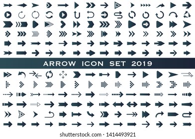 Isolated green arrow vector icons set. Arrows icon collection for web, mobile app. Arrow vector download icon set. Arrows vector curve flat collection. Application digital button illustration 