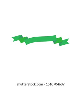 Isolated green banner icon with a white background. Simple sign banner icon. Trendy green banner icons and modern symbols for graphic and web design. .